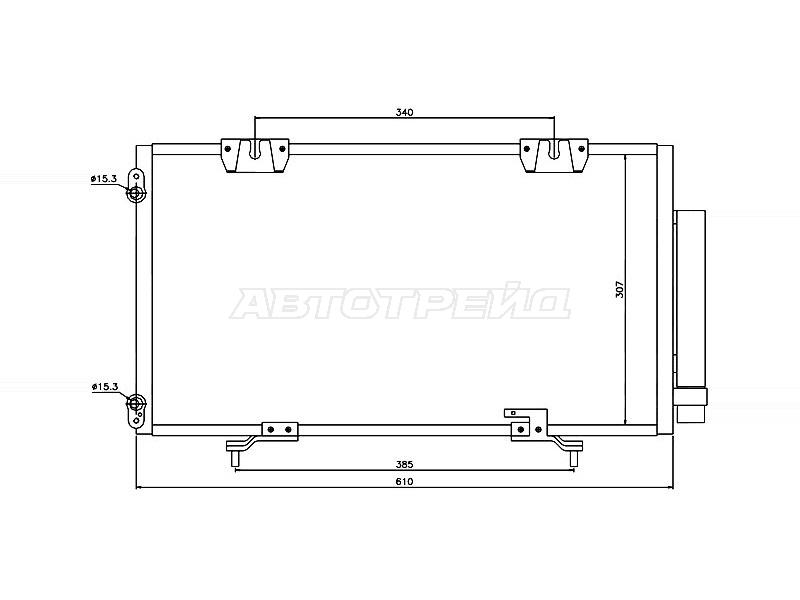 Радиатор кондиционера Toyota Avensis (T220) 97-03