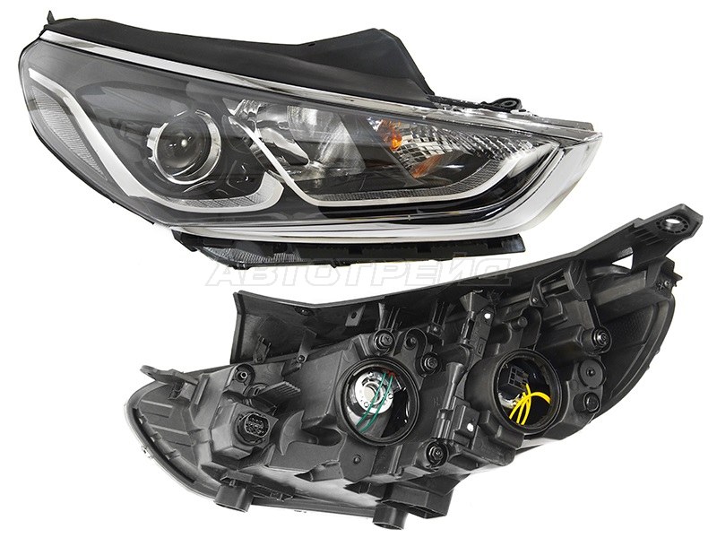 Фара Hyundai Sonata 17-19 (Справа / Галоген / С электрокорректором)