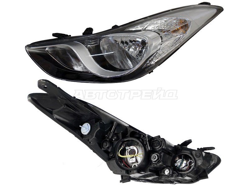 Фара Hyundai Elantra 10-13 / Avante 10-13 (Слева / Галоген / Ручная регулировка)