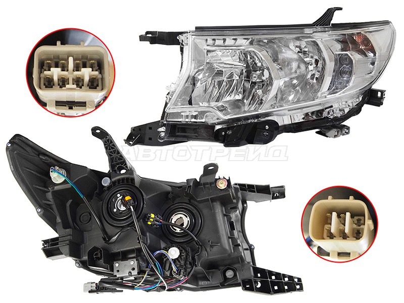 Фара Toyota Land Cruiser Prado (J150) 17-24 (Слева / Галоген / ДХО / С электрокорректором)