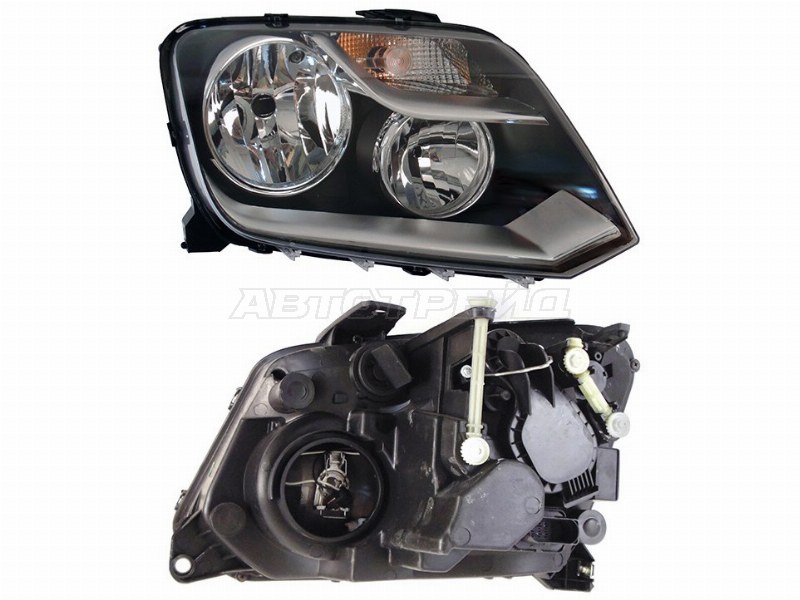Фара Volkswagen Amarok 10-16 (Справа / Галоген / С электрокорректором)