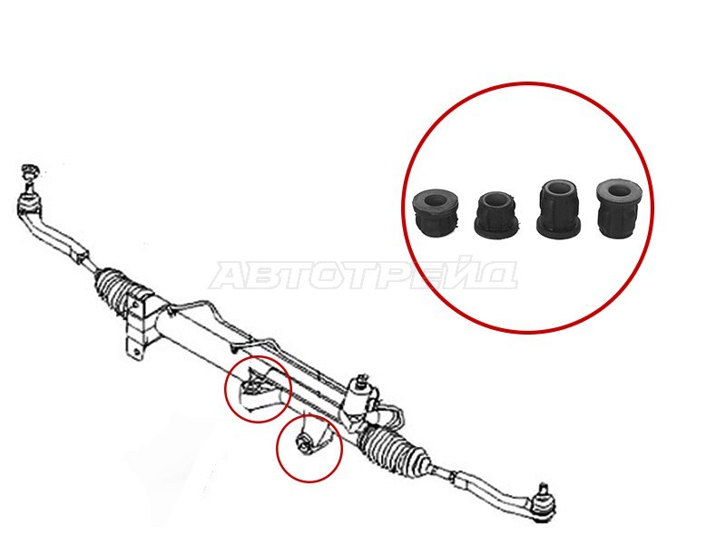 Сайлентблок рулевой рейки SsangYong Actyon 05-10 / Actyon Sports 06-12