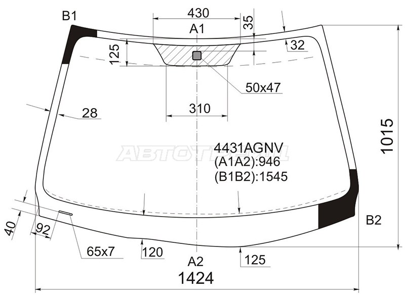Стекло лобовое Kia Ceed 06-10
