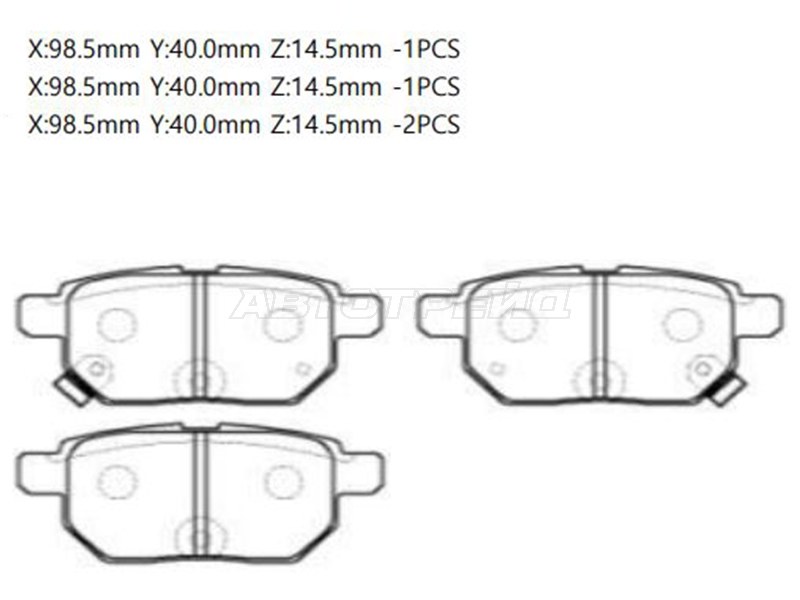 CKT-52 Колодки тормозные дисковые · зад