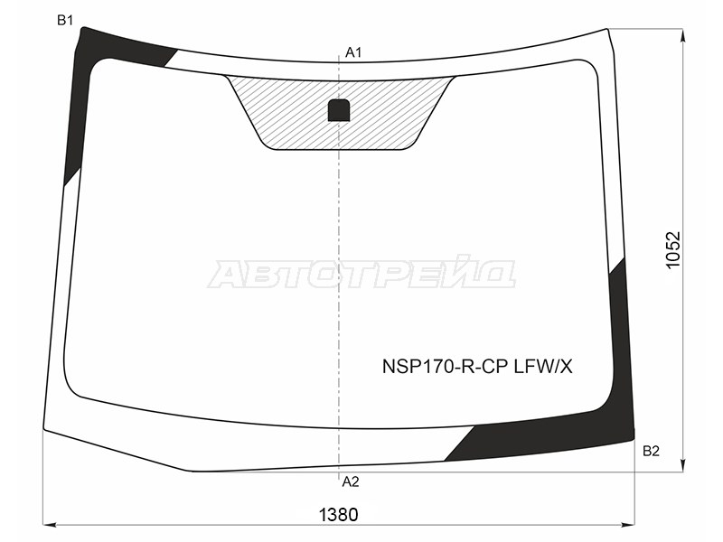 Стекло лобовое Toyota Sienta 15-22