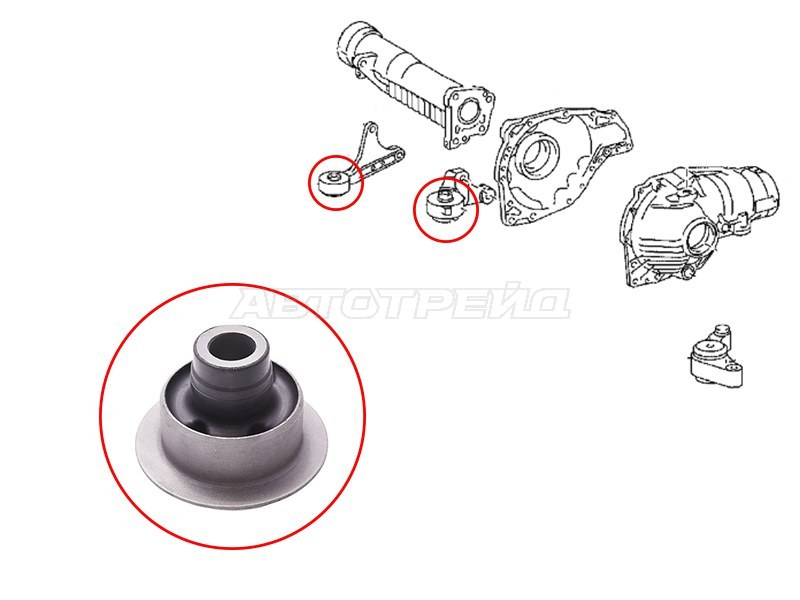 Сайлентблок редуктора Toyota Land Cruiser (J200) 07-21 / Lexus LX 07-23