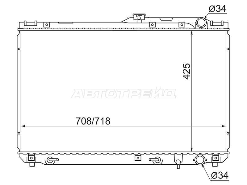 Радиатор Toyota Camry Europe / Russia (XV10) 91-96 / Camry USA 91-96