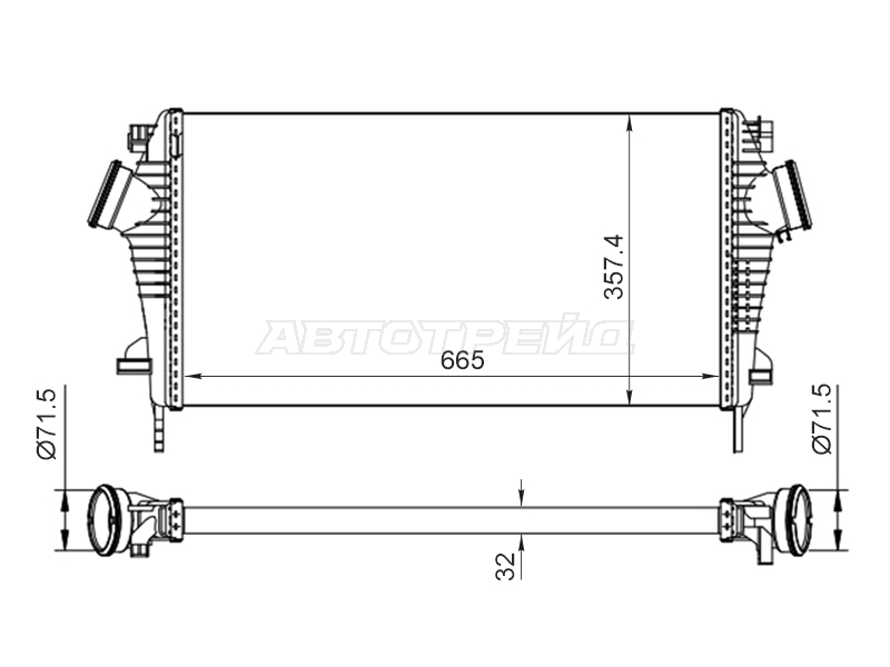 Интеркулер Opel Insignia 08-17 / Chevrolet Malibu 12-15
