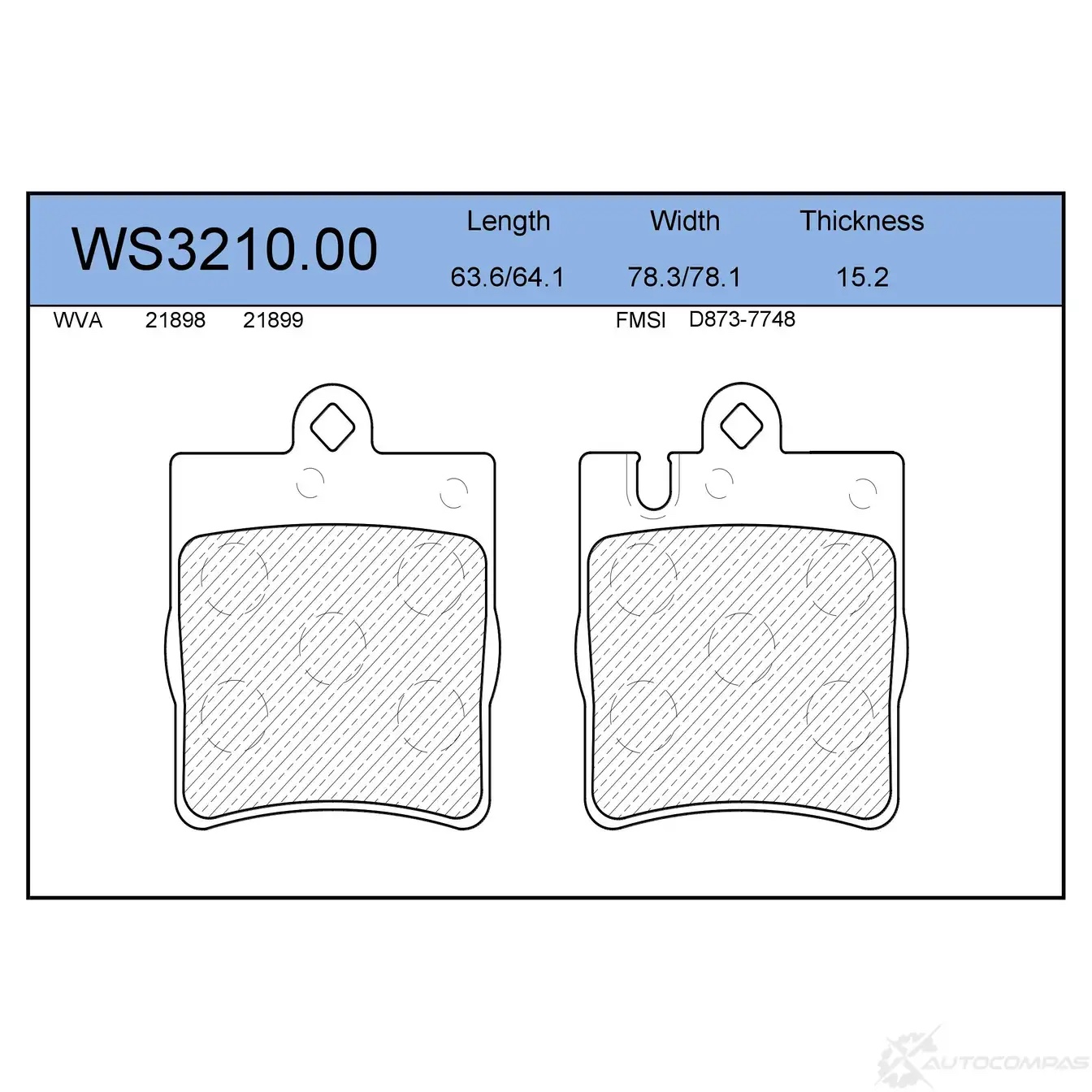 JEENICE WS321000 — Колодки тормозные дисковые · зад