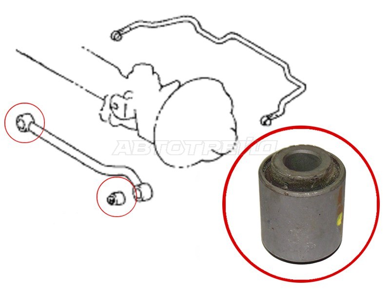 Сайлентблок Toyota Land Cruiser (J100,J80) 84- / Land Cruiser Prado 87-96 (Перед)