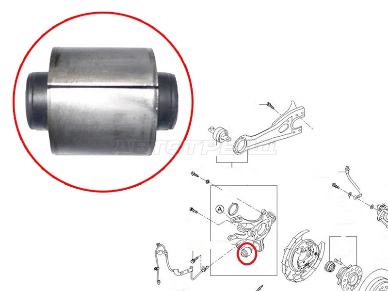 Сайлентблок цапфы Hyundai Santa Fe 05-19 / Grand Santa Fe 13-18