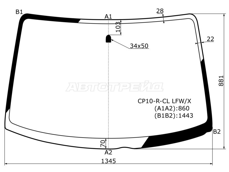 Стекло лобовое Toyota Funcargo 99-05 / Yaris Verso 99-06
