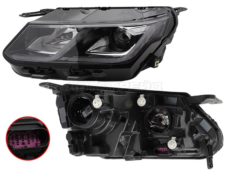 Фара Geely Coolray 18-24 / Belgee X50 23- (Слева / Галоген / ДХО / С электрокорректором)