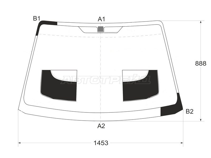 Стекло лобовое Kia Spectra 00-11 / Shuma 97-04
