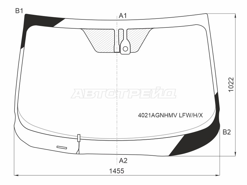 Стекло лобовое (Обогрев щеток / Датчик дождя) Honda CR-V 16-23