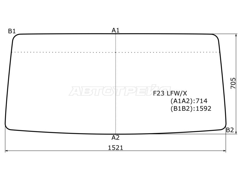 Стекло лобовое Nissan Atlas F 92-07 / Atlas H 91-07