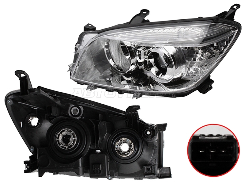 Фара Toyota RAV4 (XA30) 05-08 (Слева / Галоген / С электрокорректором)