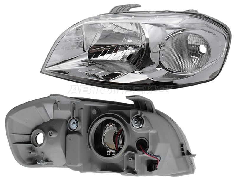 Фара Chevrolet Aveo 05-11 / Daewoo Gentra 05-11 (Слева / Ручная регулировка / 4D SED)