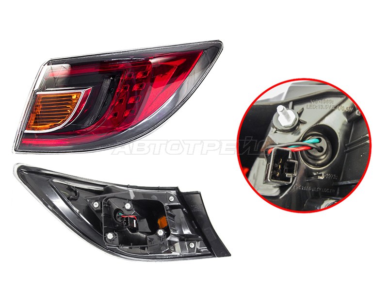 Фонарь задний Mazda 6 07-10 / Atenza 07-09 (Справа / 5D HBK / 4D SED)