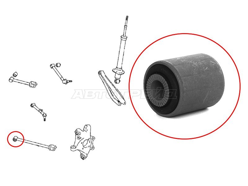 Сайлентблок Toyota Crown 03-12 / Lexus GS 05-12