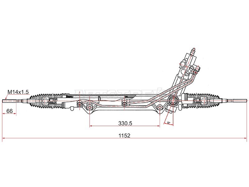 Рейка рулевая BMW X5 99-06