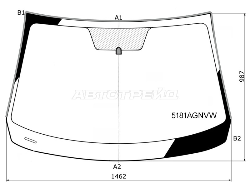 Стекло лобовое (Молдинг) Mazda 3 13-19 / Axela 13-19