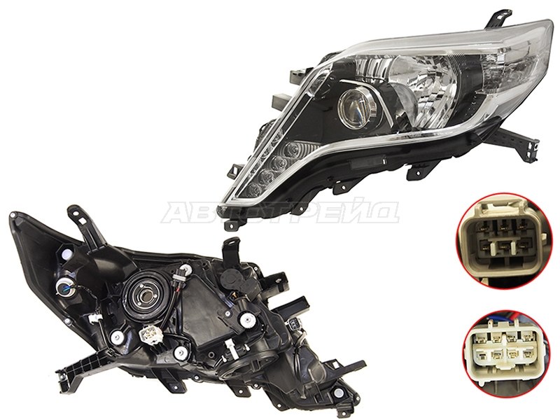 Фара Toyota Land Cruiser Prado (J150) 13-17 (Слева / LED / Галоген / ДХО / С электрокорректором)