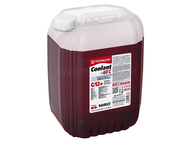 Антифриз, готовый раствор NIRO COOLANT G12+ -40°C красный 10кг