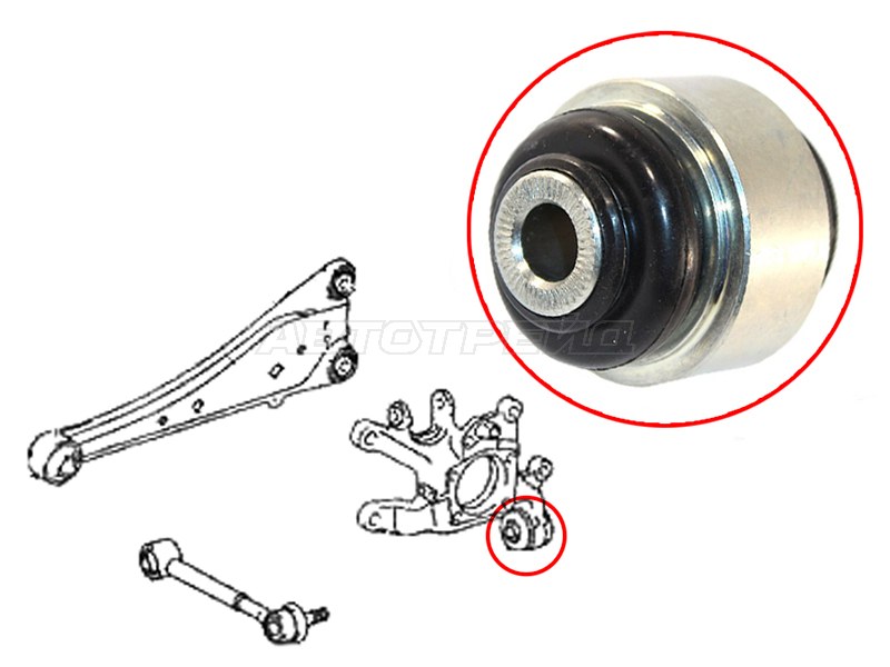 Сайлентблок цапфы Toyota Avensis (T270) 08-18 / Corolla 06-13