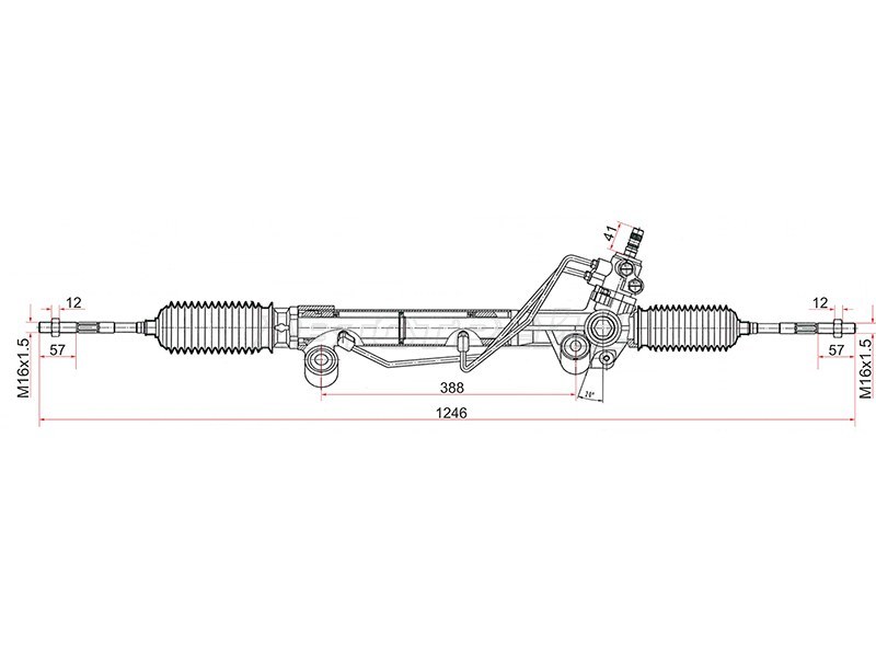 Рейка рулевая Toyota Land Cruiser Prado (J150) 09-24 / Lexus GX 02-23 (Левый руль)