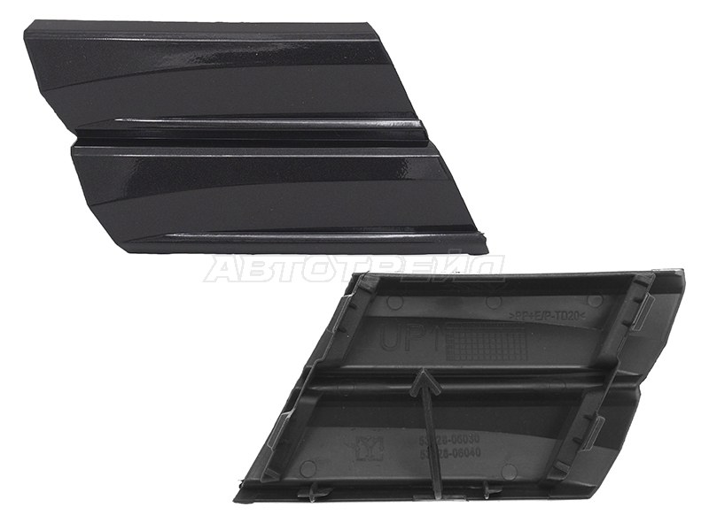 Заглушка под крюк Toyota Camry (XV70) 17-21 / Camry USA 17-20 (Спереди / чёрная)