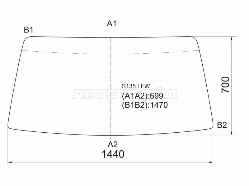 Стекло лобовое Mazda Bongo 90-99 / Nissan Vanette 94-99