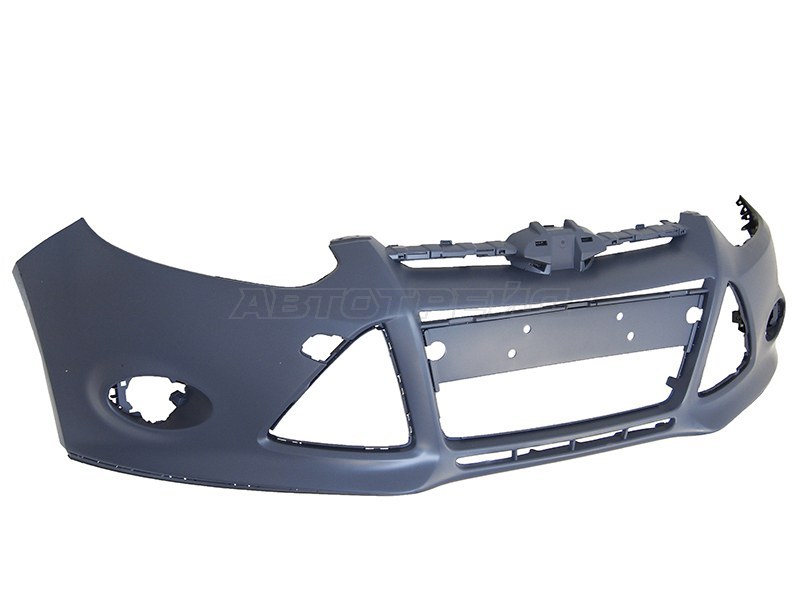 Бампер передний Ford Focus 10-15 (Под ПТФ / С отверстием под крюк)