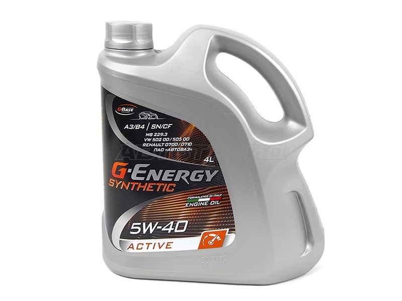 Масло моторное синтетическое G-Energy Synthetic Active 5W-40 SN / CF, A3 / B4 4л