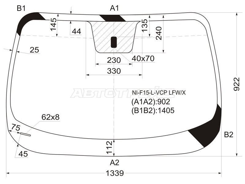 Стекло лобовое Nissan Juke 10-20