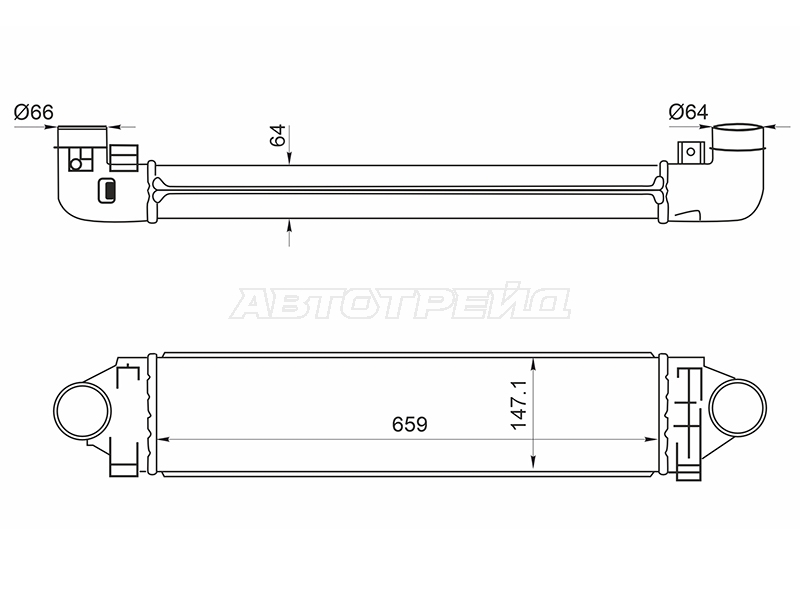 Интеркулер Ford Mondeo 07-15 / Focus RS 09-11