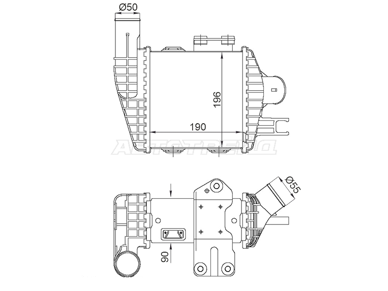 Интеркулер Hyundai Tucson 04-09 / Kia Sportage 06-10