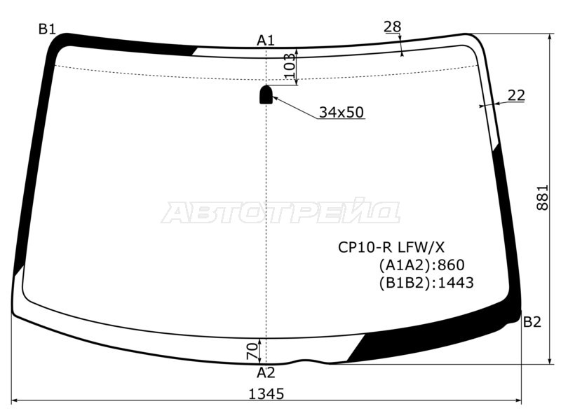Стекло лобовое Toyota Funcargo 99-05 / Yaris Verso 99-06