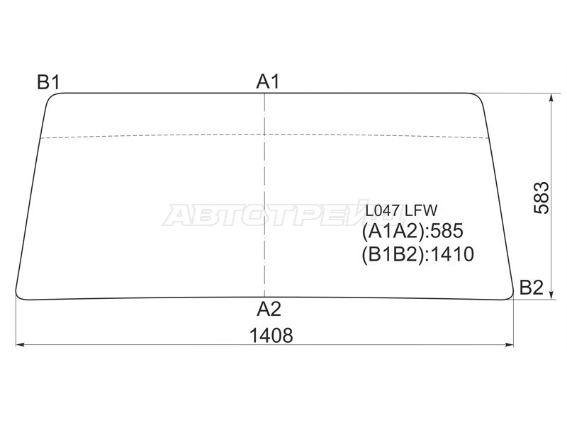 Стекло лобовое Mitsubishi Pajero 81-90 / Hyundai Galloper 91-07