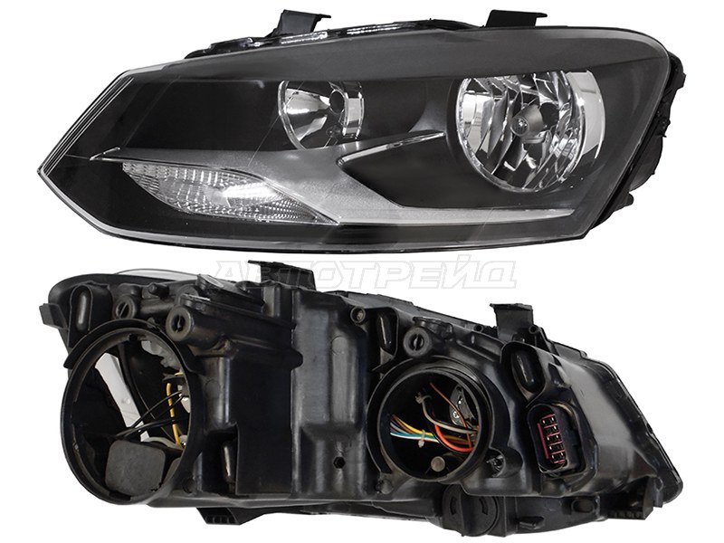 Фара Volkswagen Polo 09-20 (Слева / С электрокорректором)