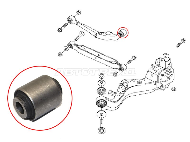 Сайлентблок рычага Nissan Juke 10-20 / Qashqai 06-22