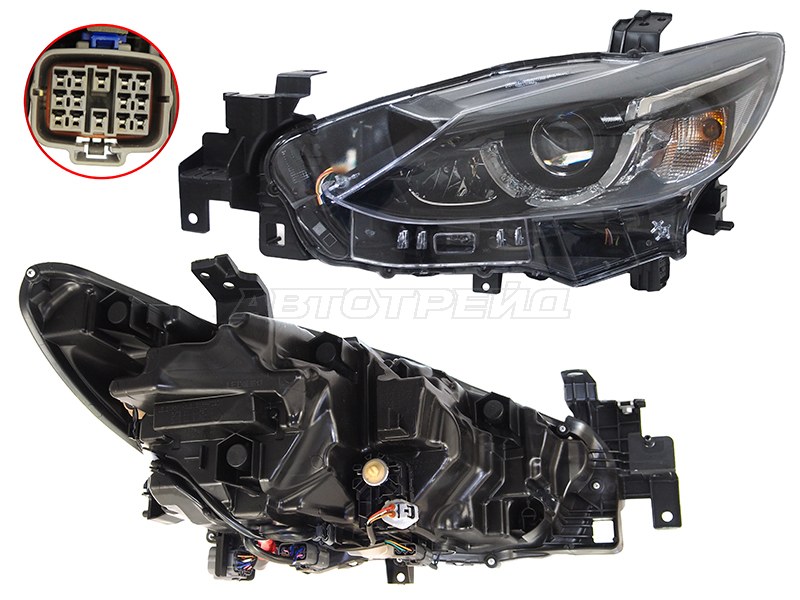 Фара Mazda 6 15-18 / Atenza 15-18 (Слева / LED / С электрокорректором)