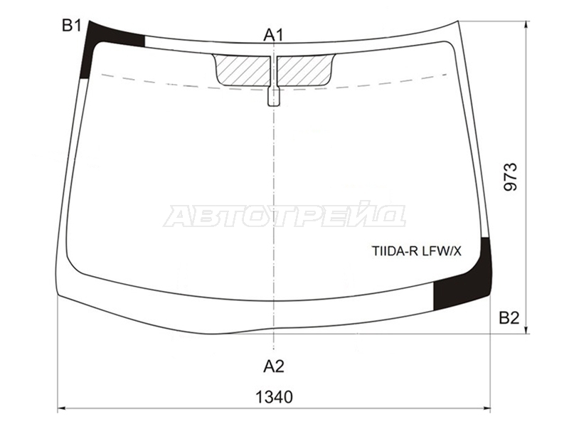 Стекло лобовое Nissan Tiida 04-14 / Tiida Latio 04-12