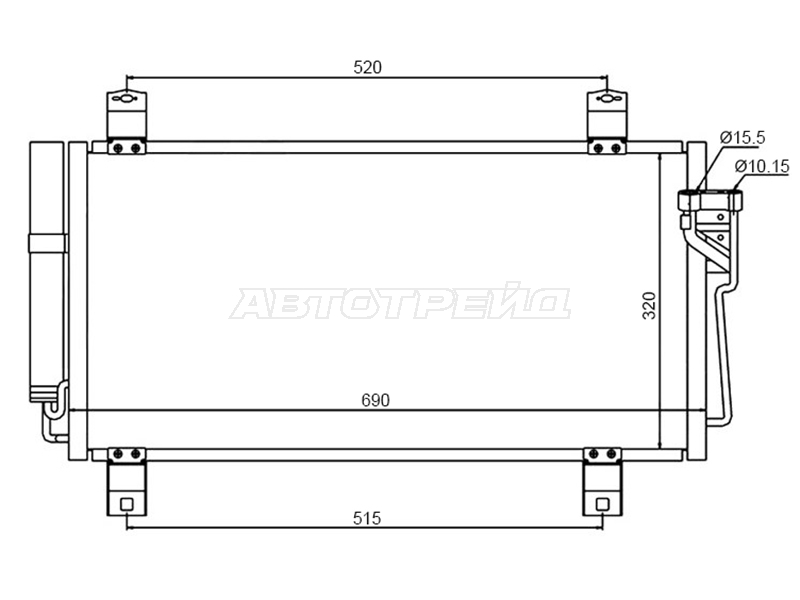 Радиатор кондиционера Mazda 6 07-12 / Atenza 07-12