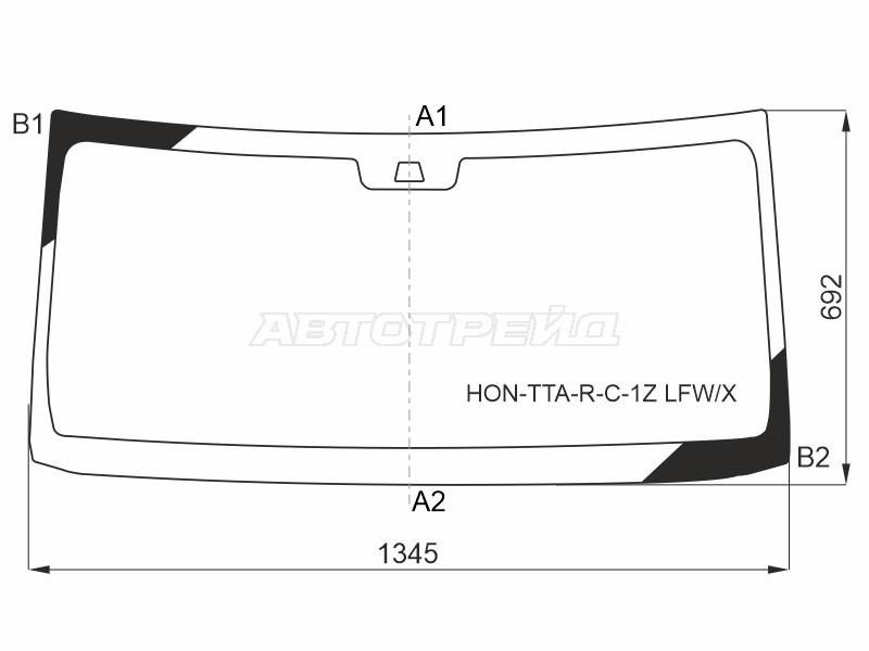 Стекло лобовое (Камера) Honda N-BOX 17-23