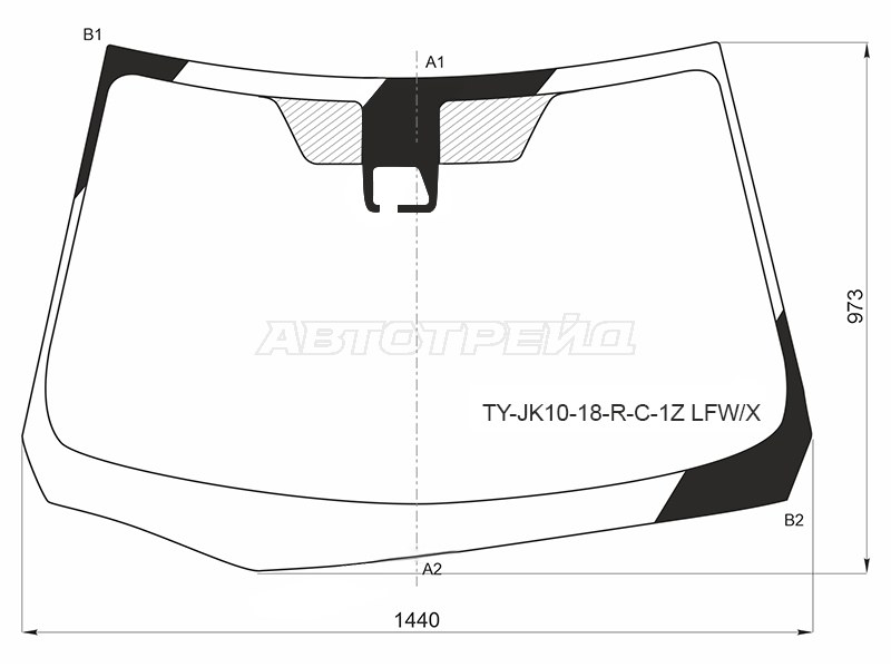Стекло лобовое (Камера) Toyota Aqua 17-21