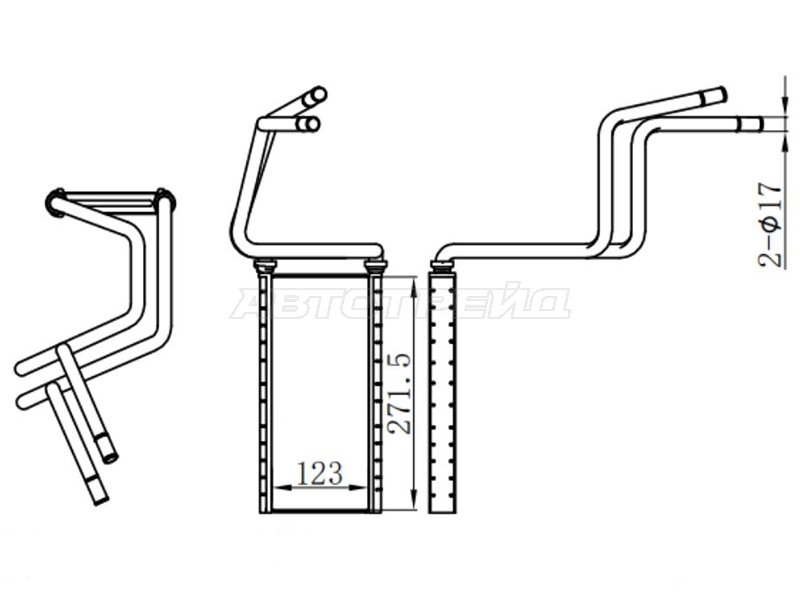 Радиатор отопителя салона Toyota Land Cruiser Prado (J120) 02-09 / Lexus GX 02-09