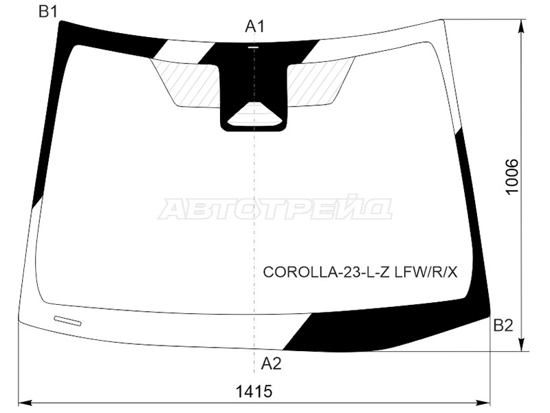 Стекло лобовое (Камера) Toyota Corolla (E210) 22- / Levin 22-