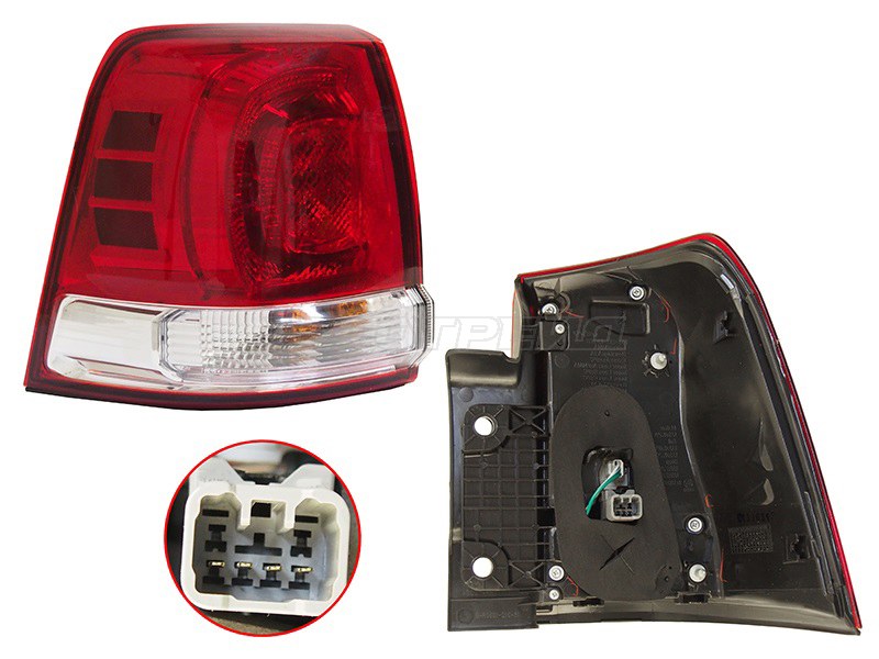 Фонарь задний Toyota Land Cruiser (J200) 07-12 (Слева)