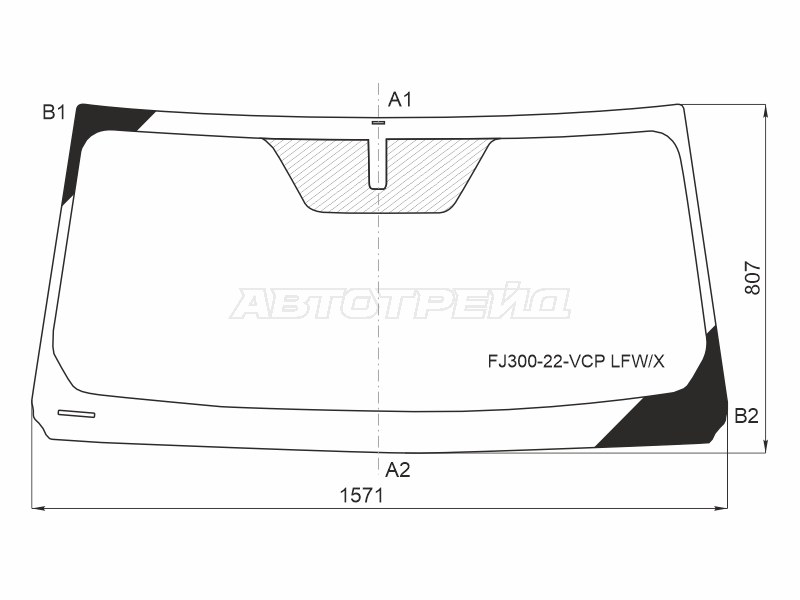 Стекло лобовое Toyota Land Cruiser (J300) 21-